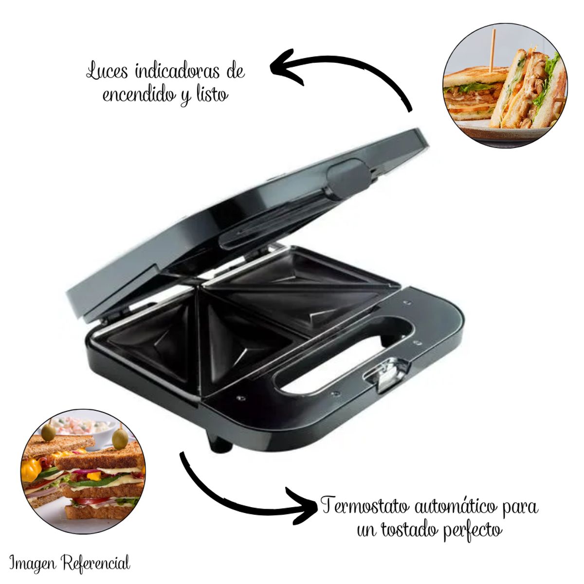 OSTER - Sandwichera Maker Oster Compacta - Negro