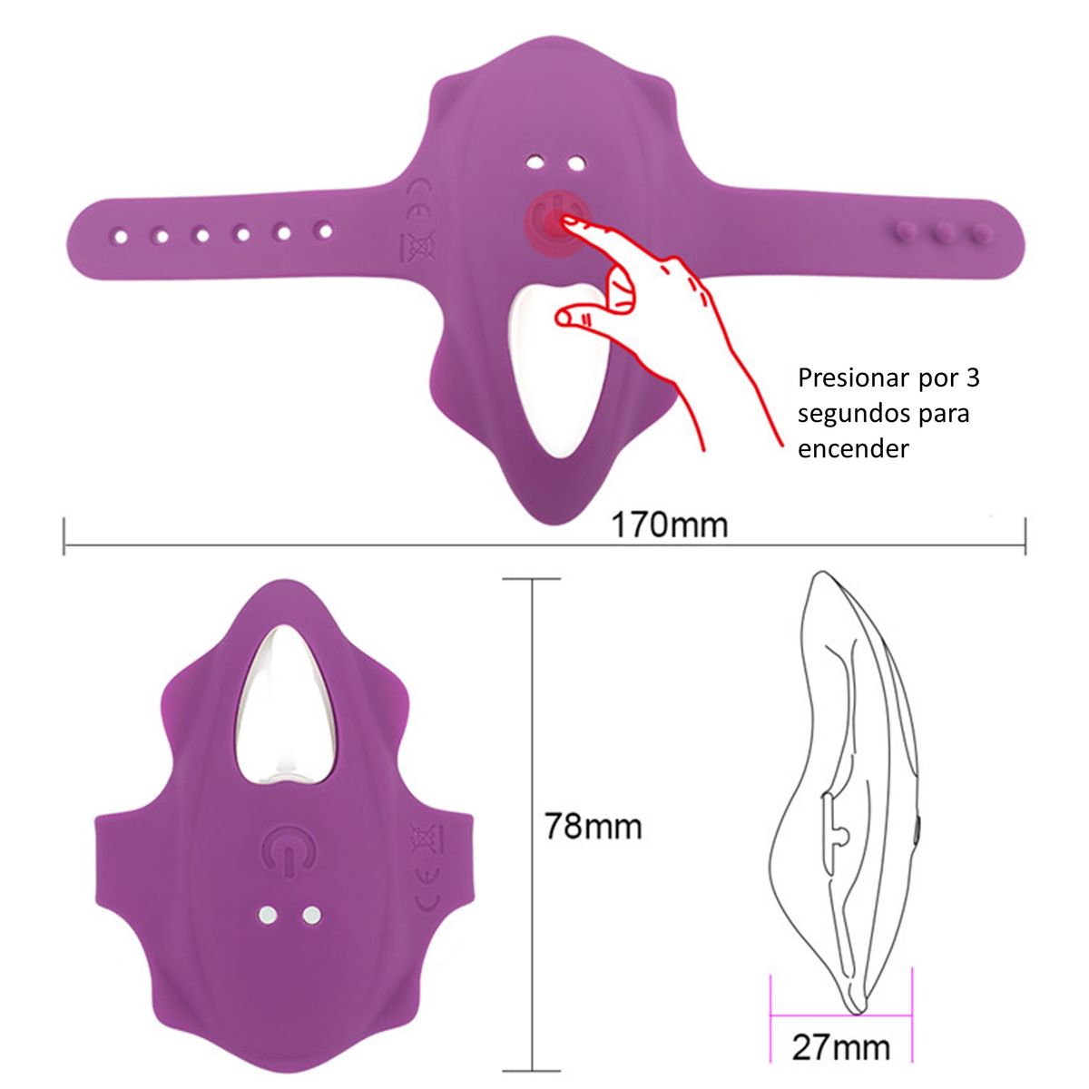 GENERICO - Vibrador Bragas Portatil 10 velocidades a Control remoto - Morado