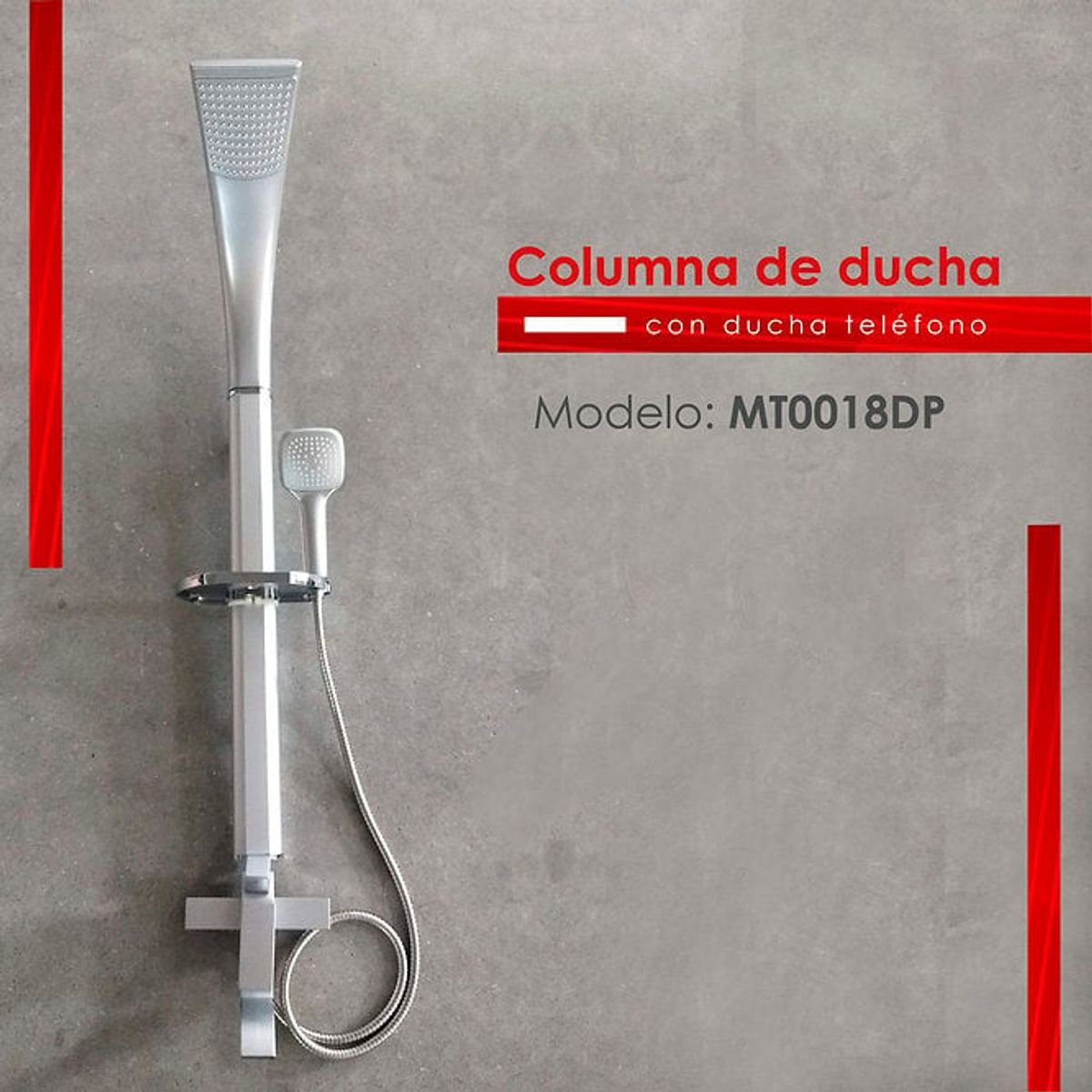 XM - COLUMNA DE DUCHA PLATEADO MT0018DP