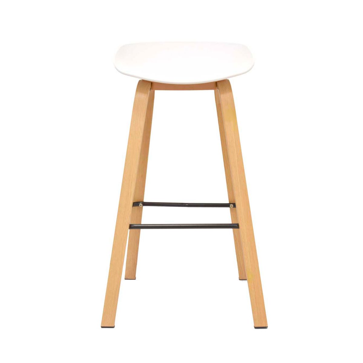 BONNO - Banco Para Bar Misuri Fijo 65 cm Blanco Bonno