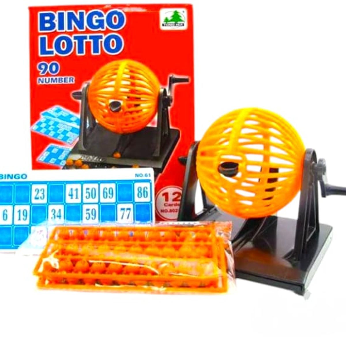 GENERICO - Juego de Mesa Bingo Lotto  Familiar 12 cards