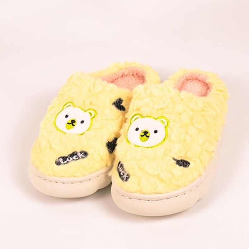 GENERICO - PANTUFLAS PIEL DE PELUCHE OSO