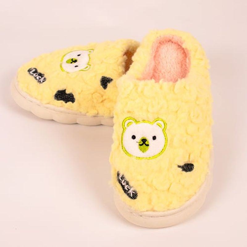 PANTUFLAS PIEL DE PELUCHE OSO GENERICO