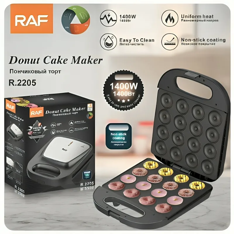 GENERICO - Máquina para Hacer 16 Donuts de 1400 W RAF