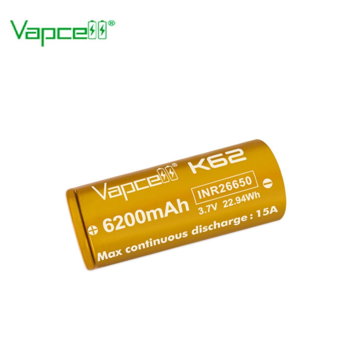 GENERICO - Batería de Litio Recargable INR 26650 – 6200mAh, 3.7V, Alta Capacidad