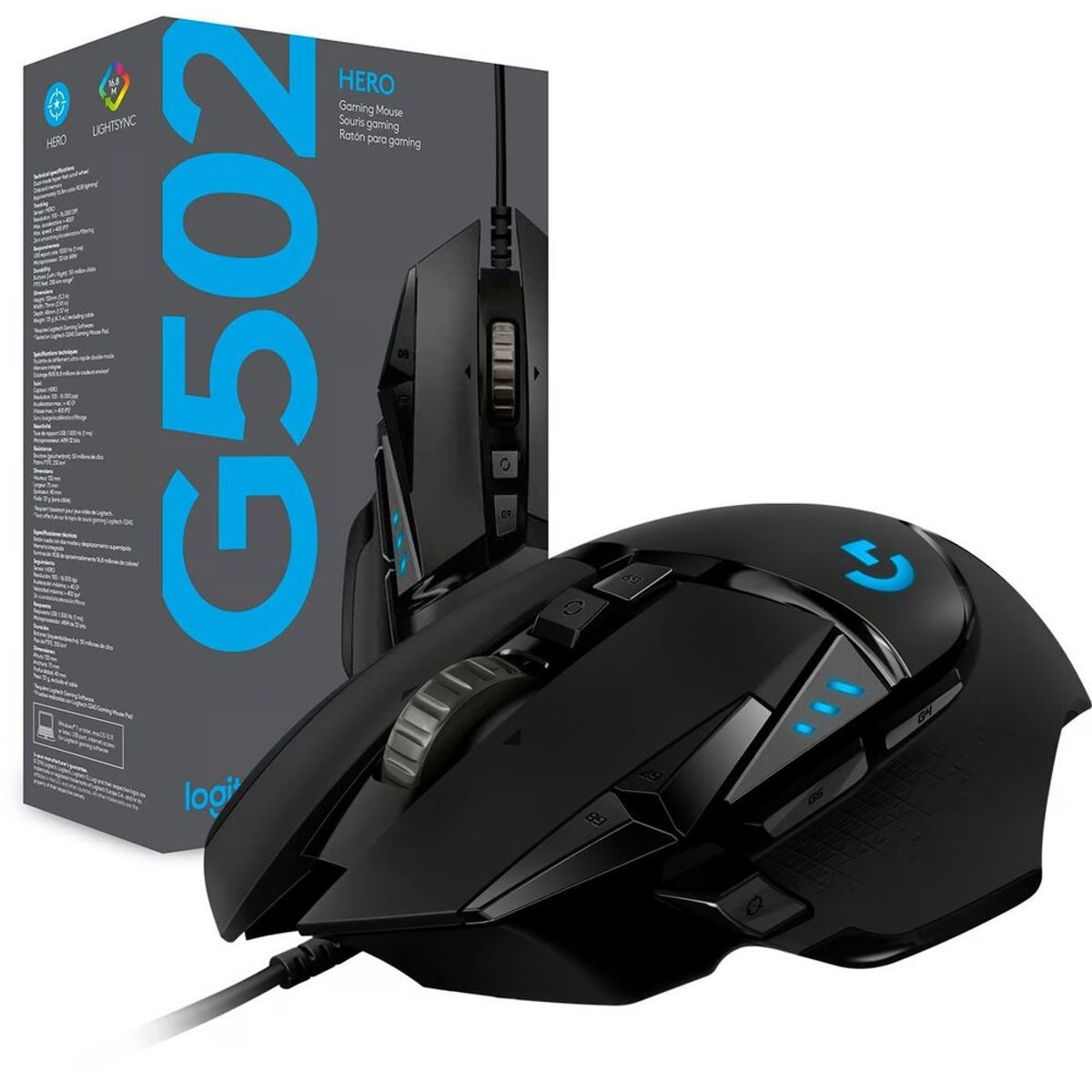 LOGITECH - MOUSE GAMER LOGITECH G502 HERO 910-005469 GAMING