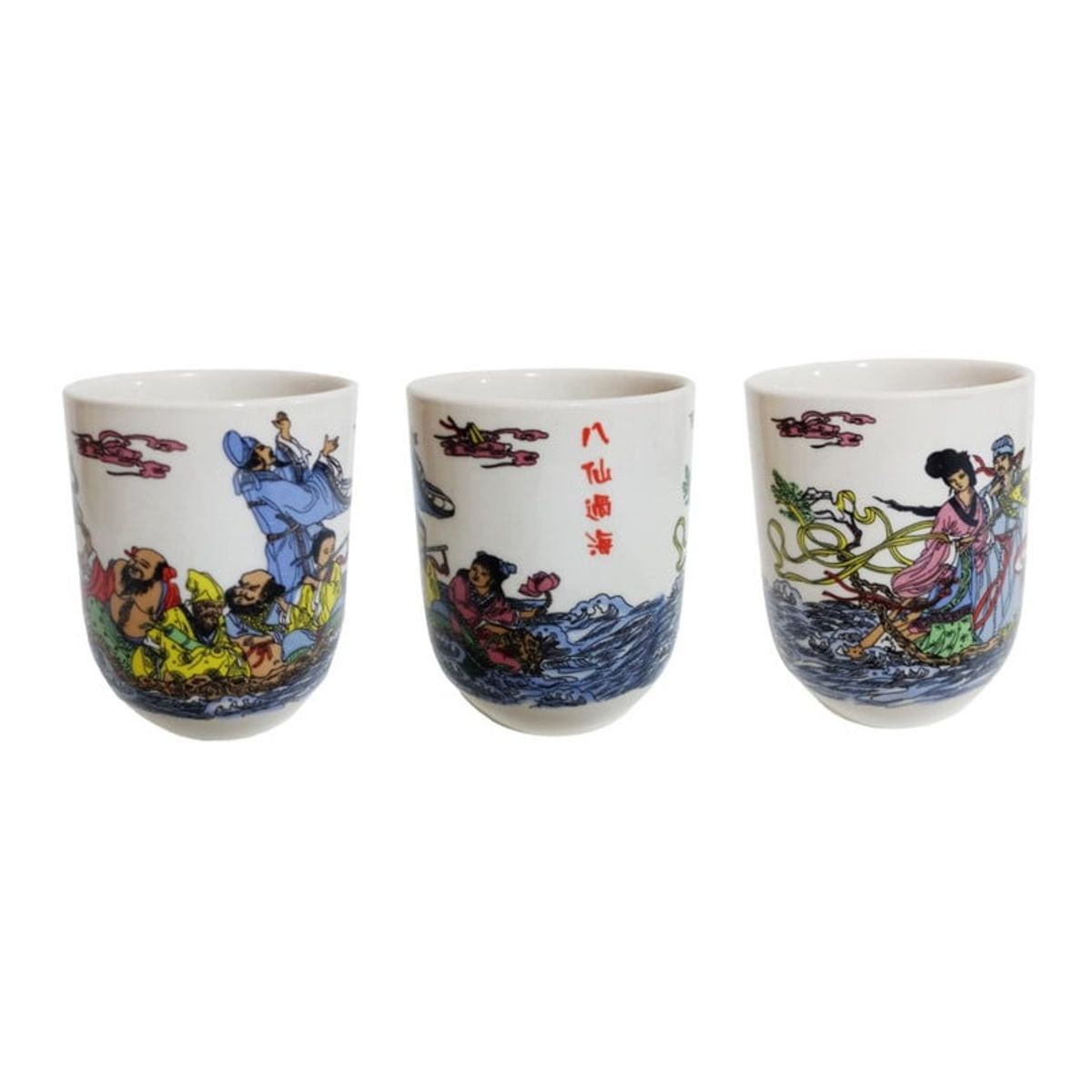 GENERICO - Pack Cuencos Para Infusion Oriental Dioses Jade Bashosen 3pza