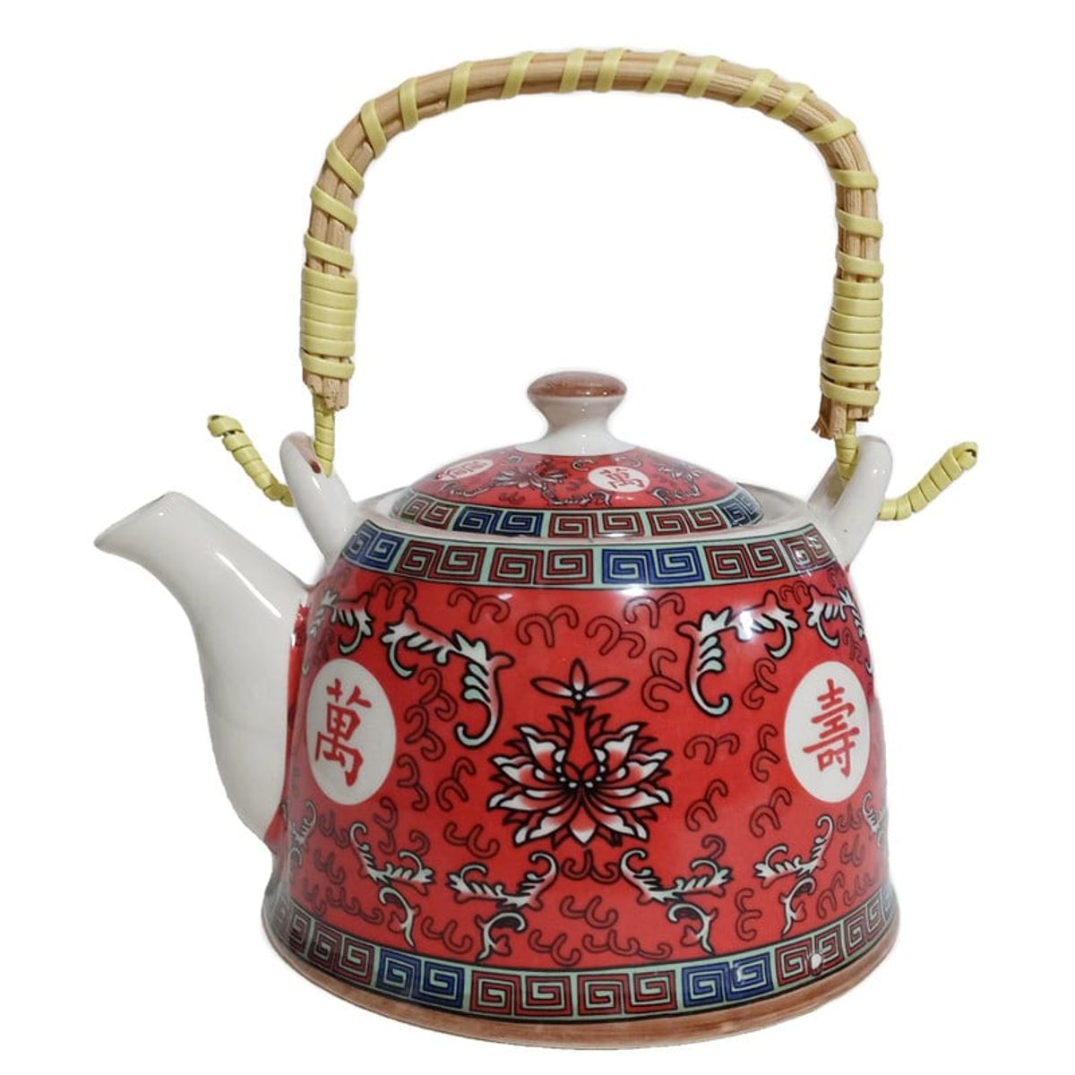 GENERICO - Tetera Para Infusion Oriental Con Filtro Flor Ciruelo 4pza