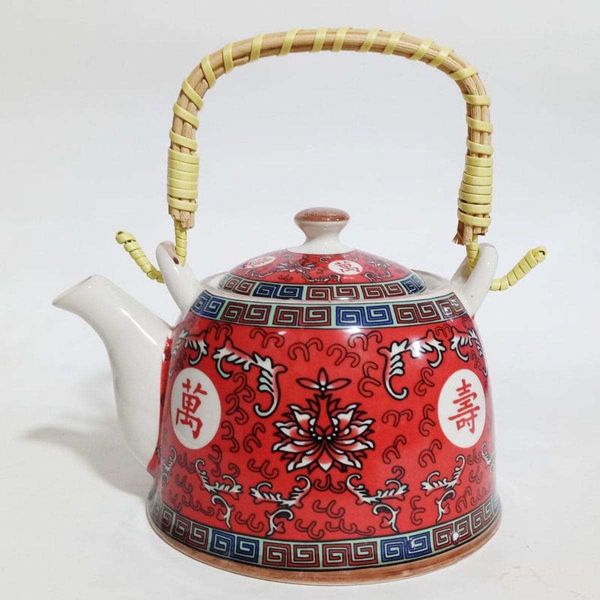 GENERICO - Tetera Para Infusion Oriental Con Filtro Flor Ciruelo 4pza