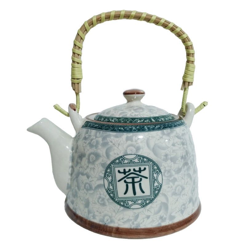 GENERICO - Tetera Para Infusion Oriental Con Filtro Flores Letras Te 4pza