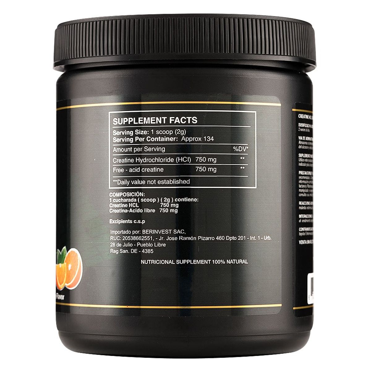 XTRALIFE NATURAL PRODUCTS - Creatina HCL - 134 Servidas