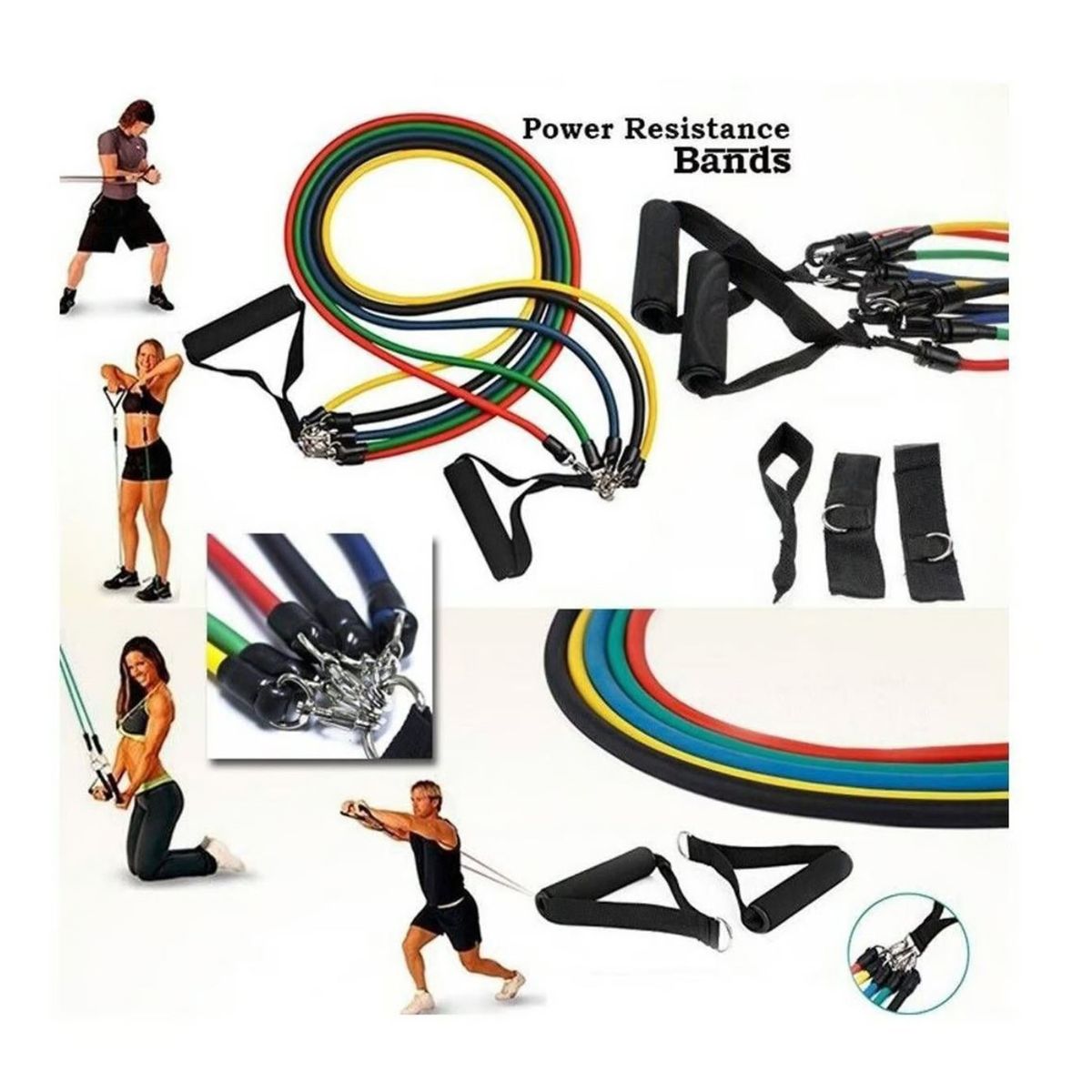 GENERICO - Set Resistencia de 5 Ligas Bandas Fitness