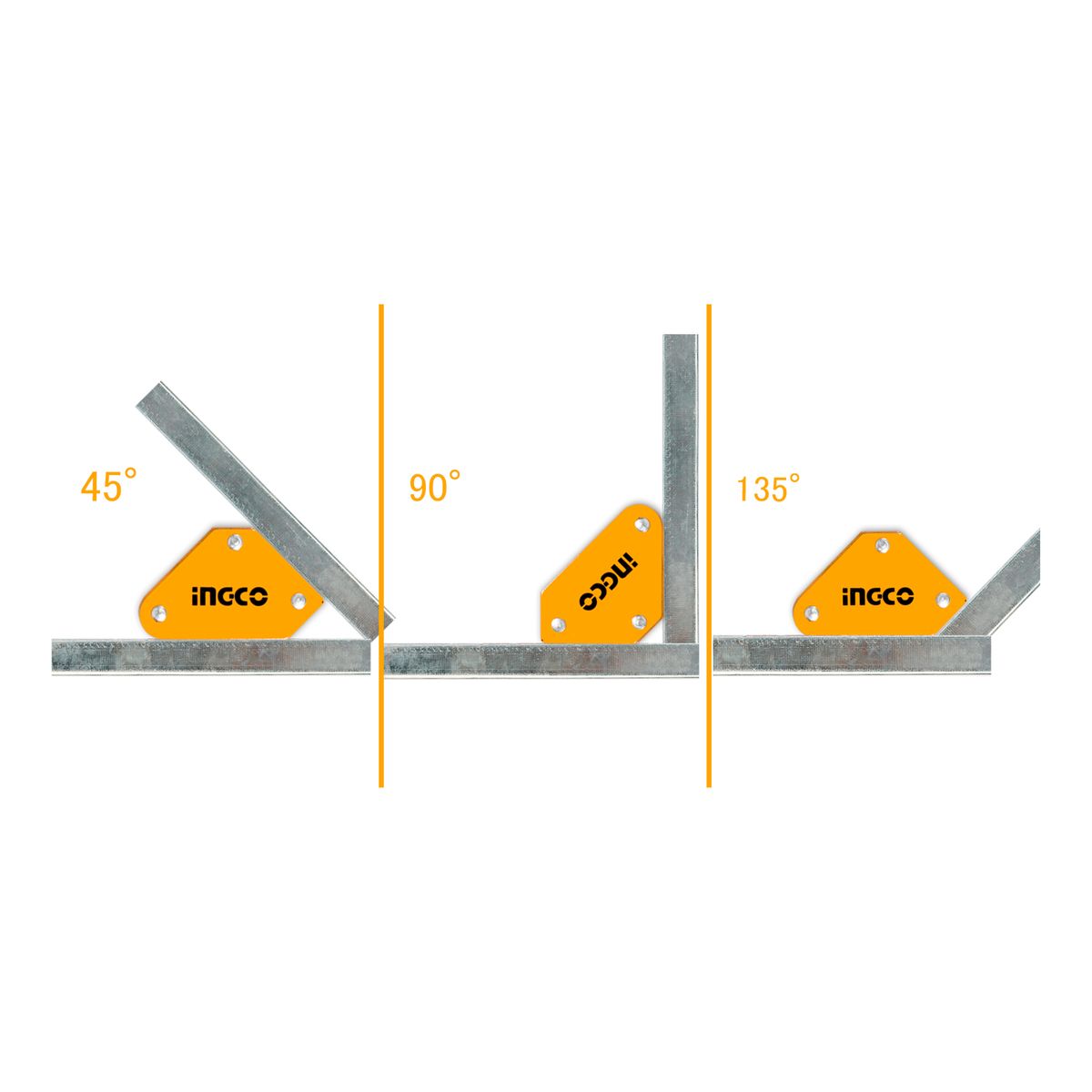 INGCO TOOLS - Set de 4 escuadras magneticas para soldar Ingco