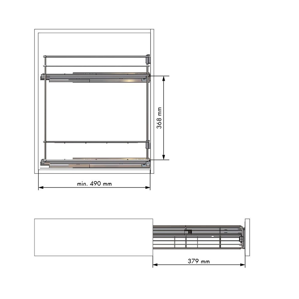 MENAGE CONFORT - BOTELLERO GUIAS LATERALES CLASSIC 379E 200F - MENAGE CONFORT