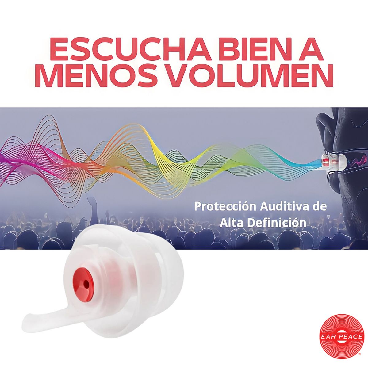 EAR PEACE - Tapón de Oído con Filtros Reducen Ruido 17dB 20dB 26dB Tapones Standar + Small