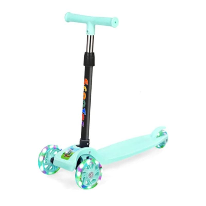 GENERICO - Scooter Infantil Niños Luces Verde Claro