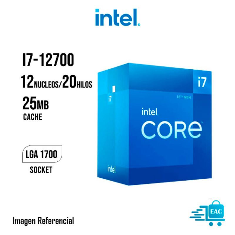 INTEL - PROCESADOR INTEL CORE I7 12700 1.6/ 4.9 GHZ P/N: BX8071512700