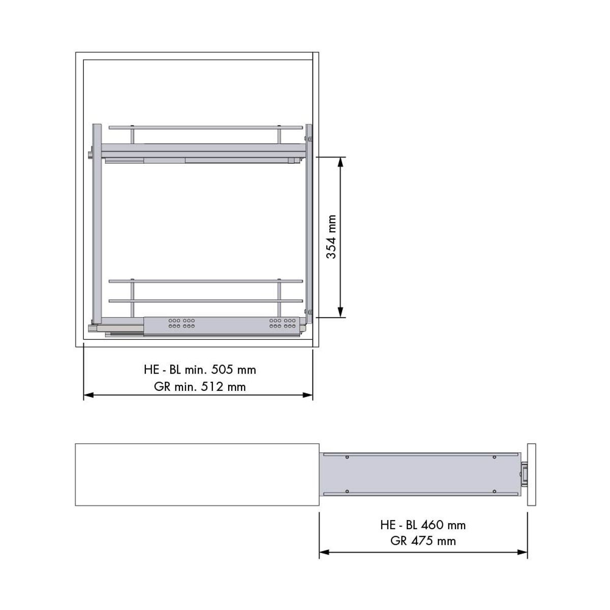 MENAGE CONFORT - BOTELLERO GUIAS LATERALES COMPACT 150F HE - MENAGE CONFORT