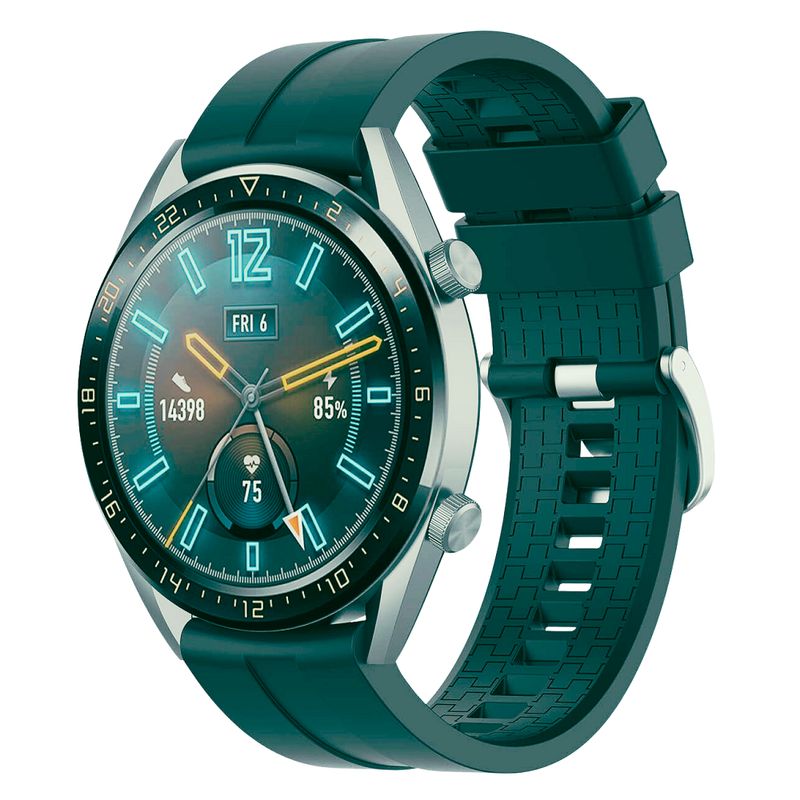 GENERICO - CORREA DE SILICONA PARA HUAWEI GT3 46MM VERDE