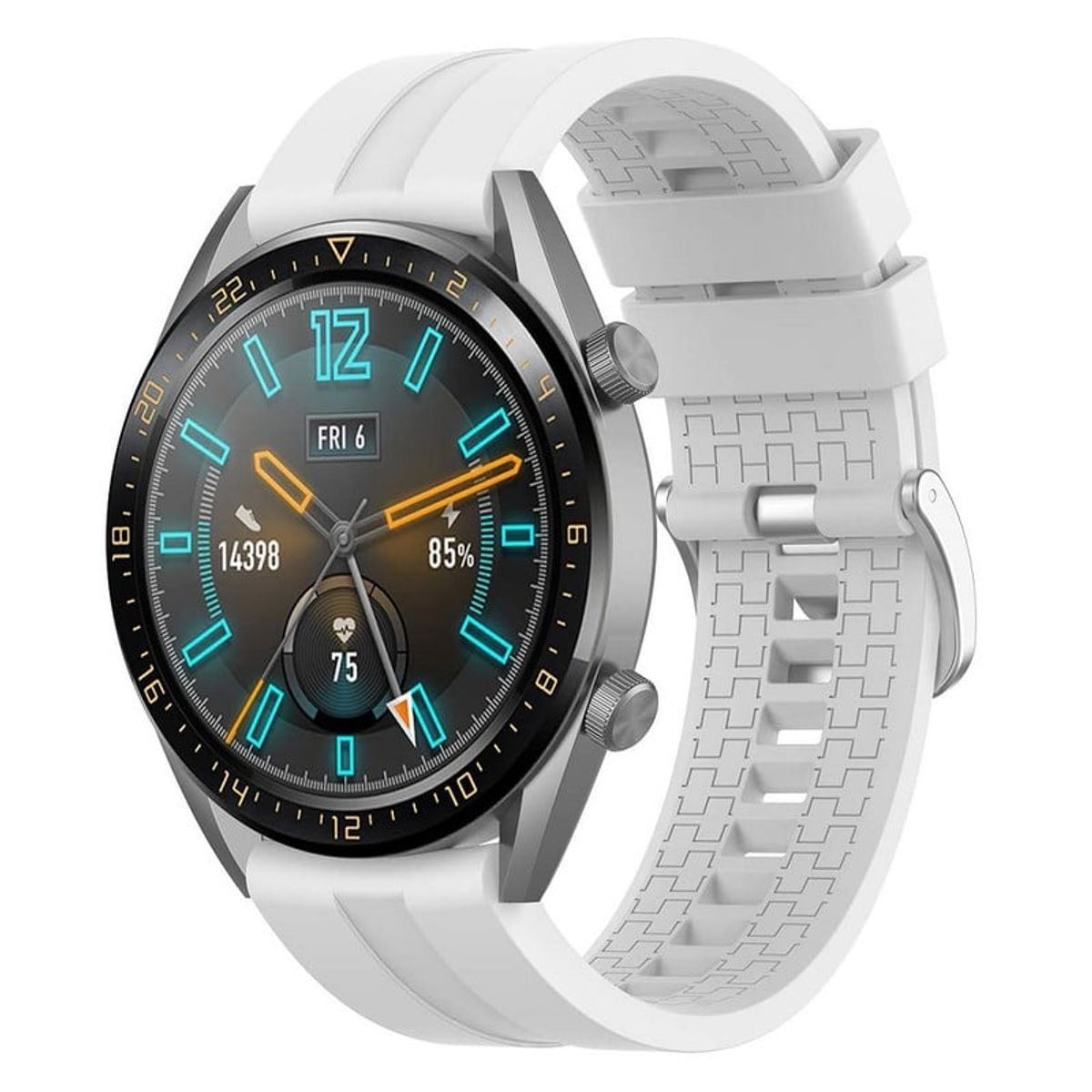 GENERICO - CORREA DE SILICONA PARA HUAWEI GT3 46MM BLANCO