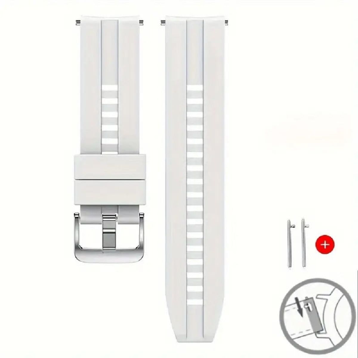 GENERICO - CORREA DE SILICONA PARA HUAWEI GT3 46MM BLANCO