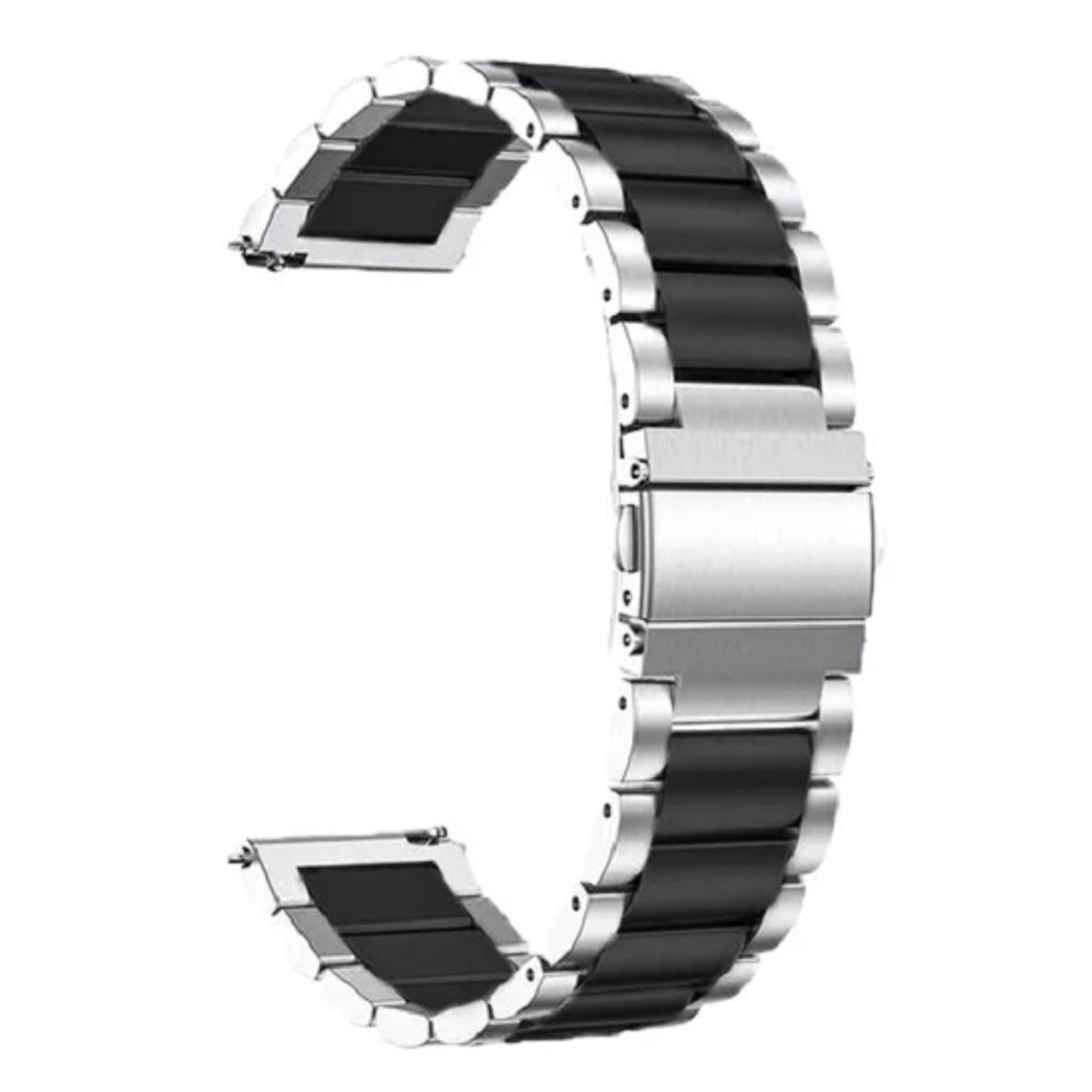 GENERICO - CORREA DE ESLABONES PARA HUAWEI GT2 PRO NEGRO-PLATA