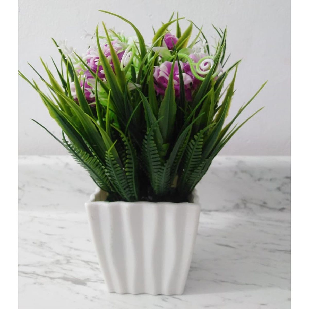 GENERICO - Flores artificiales arreglo floral jardin en LILA