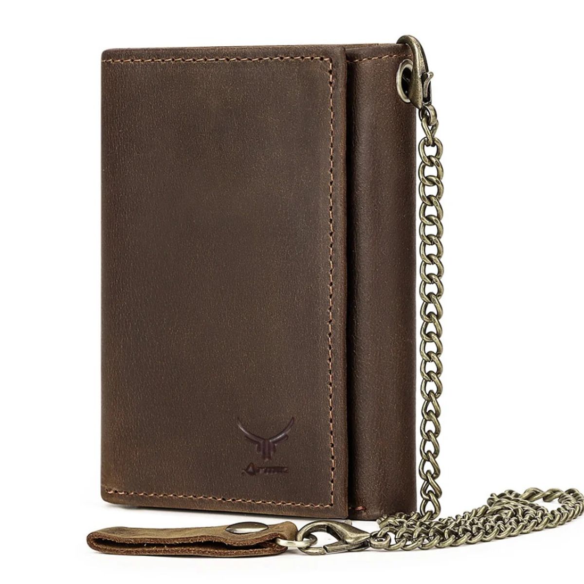 JEEP - Billetera de cuero de 3 cuerpos BP666 con cadena removible