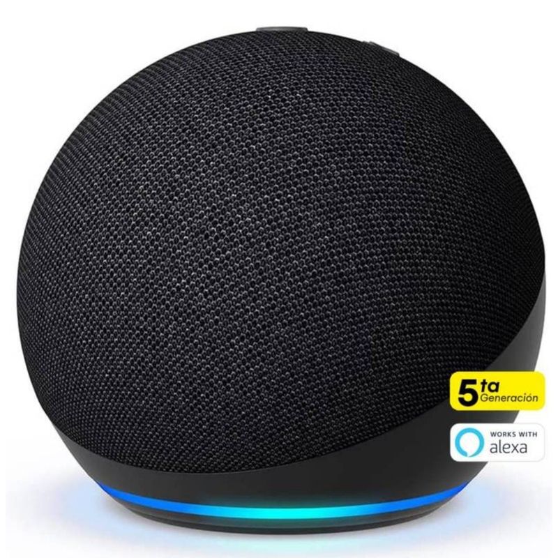 AMAZON - ALEXA ECHO DOT 5TA GENERACIÓN NEGRO PARLANTE INTELIGENTE AMAZON.
