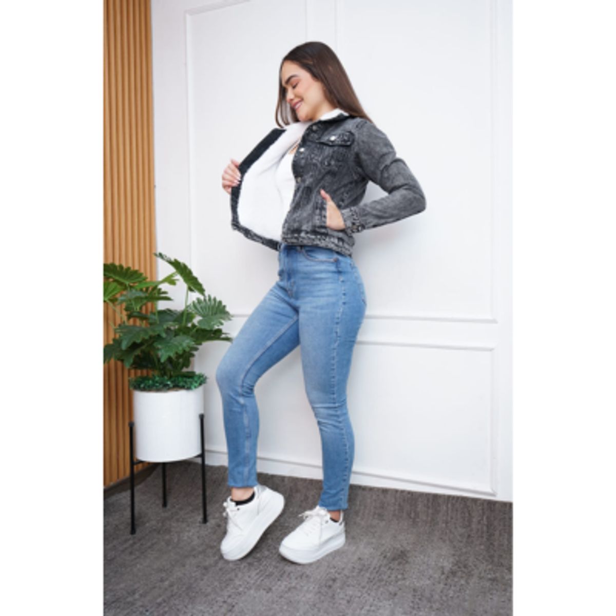 GENERICO - Casaca Denin cpeluche Dama