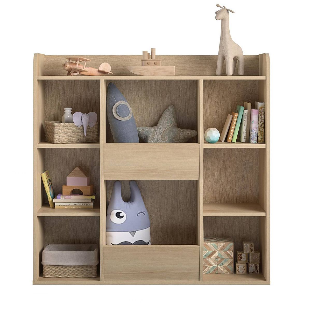 GENERICO - Librero Juguetero Mueble Infantil Lila 3 Niveles - Gaudi