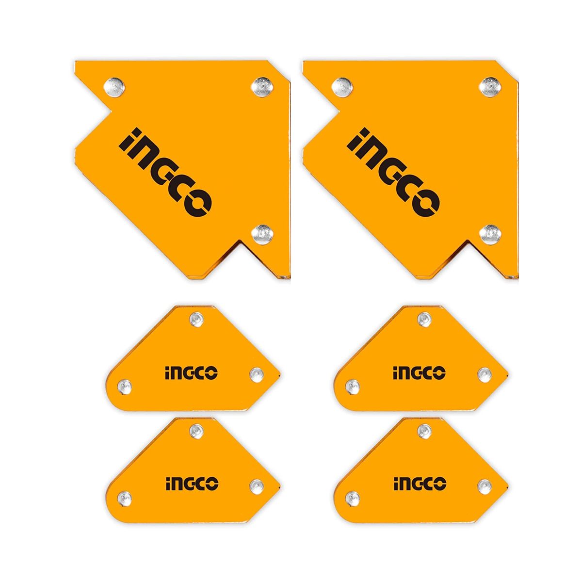 INGCO TOOLS - SET 6 ESCUADRAS MAGNÉTICAS 45° 90° 135° PARA SOLDAR INGCO
