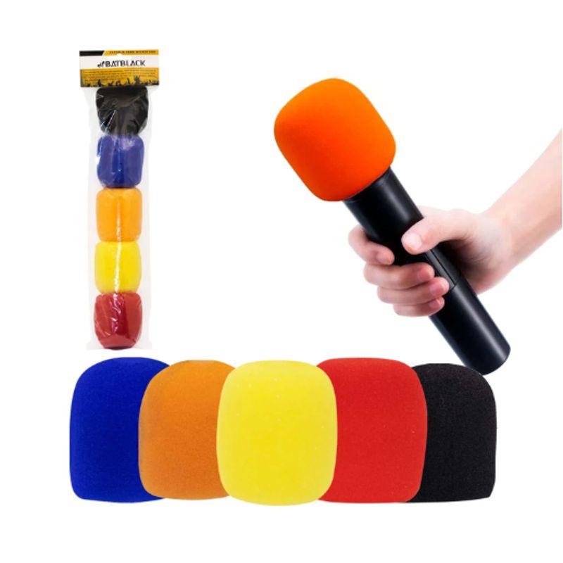 BATBLACK - Esponja para Micrófono de Mano Colores Set 5 und BT-I49-C BATBLACK