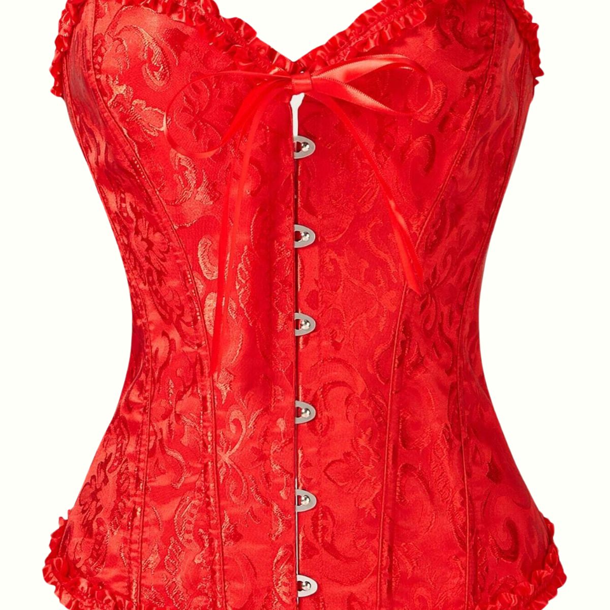 GENERICO - Corset Princess Rojo Encaje Mujer Victoriano