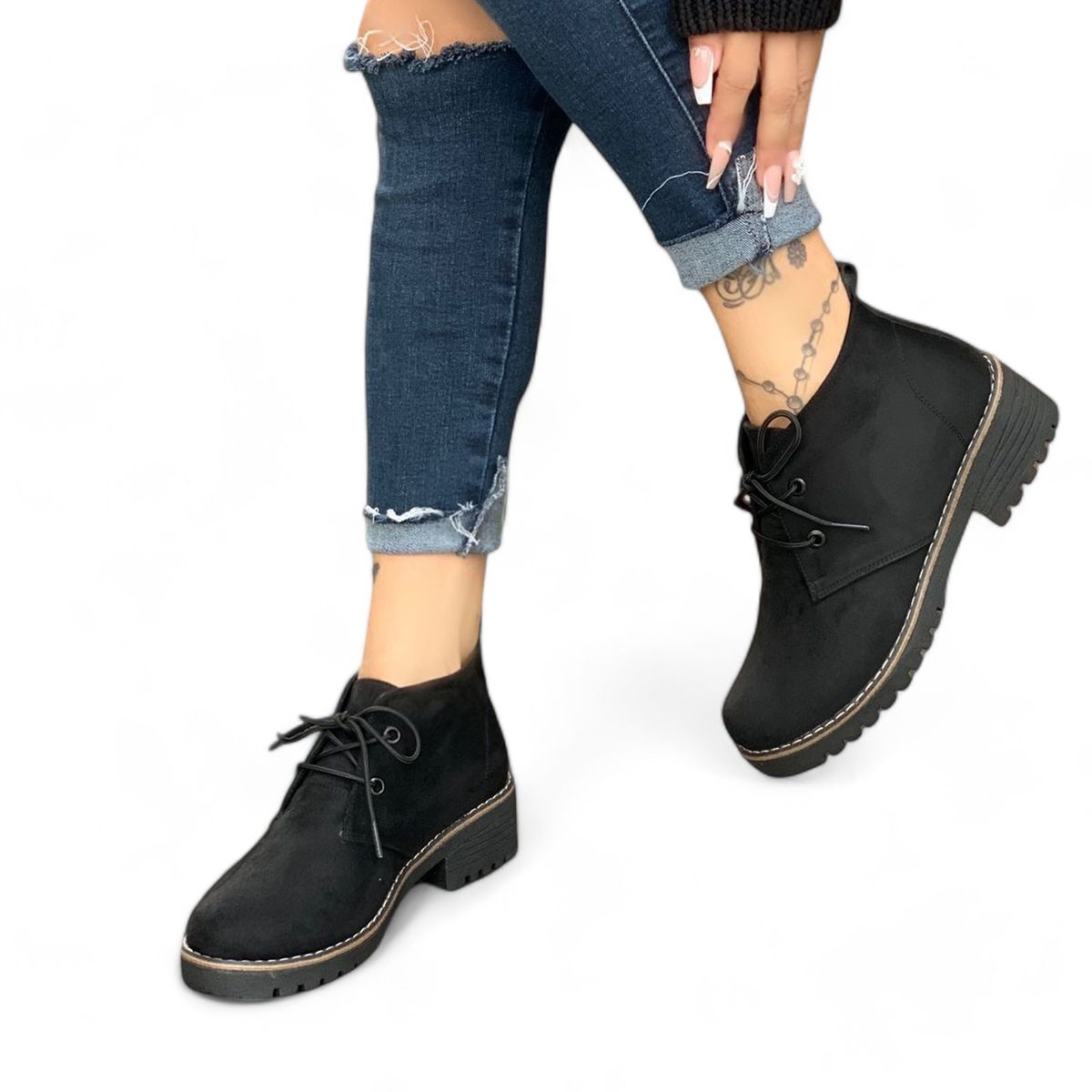 GENERICO - Botin Mujer Casualsueder2091L-50 Color Negro.-