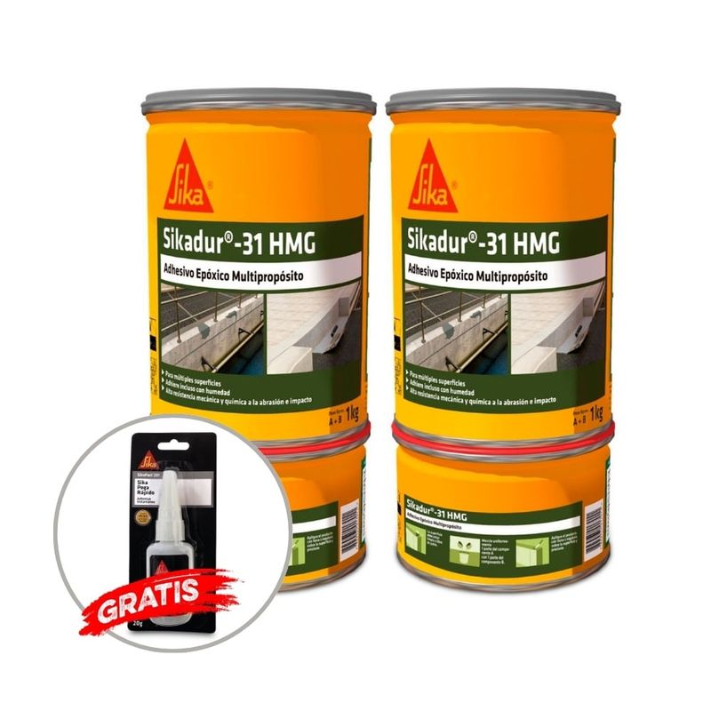 SIKA - Pack 2 Und Adhesivo Epóxico para anclajes Sikadur 31 HMG 1Kg