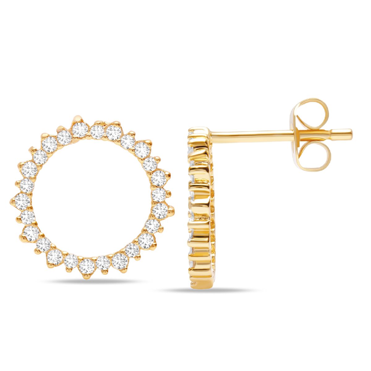 CRISLU - Aretes circulares grandes - C de CRISLU