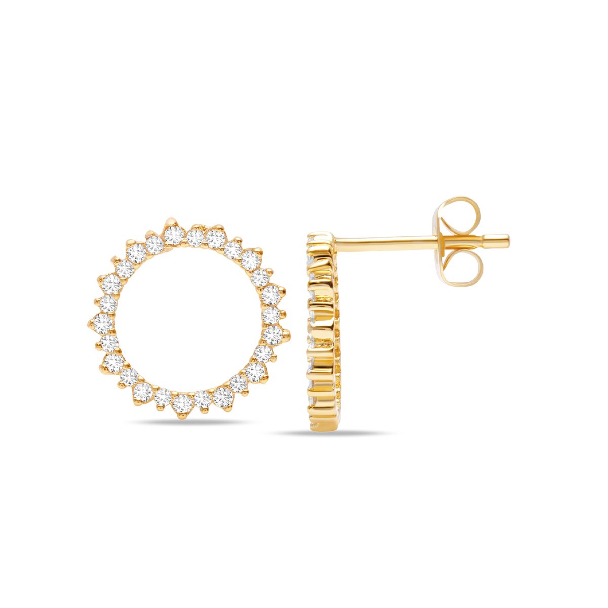 CRISLU - Aretes circulares grandes - C de CRISLU