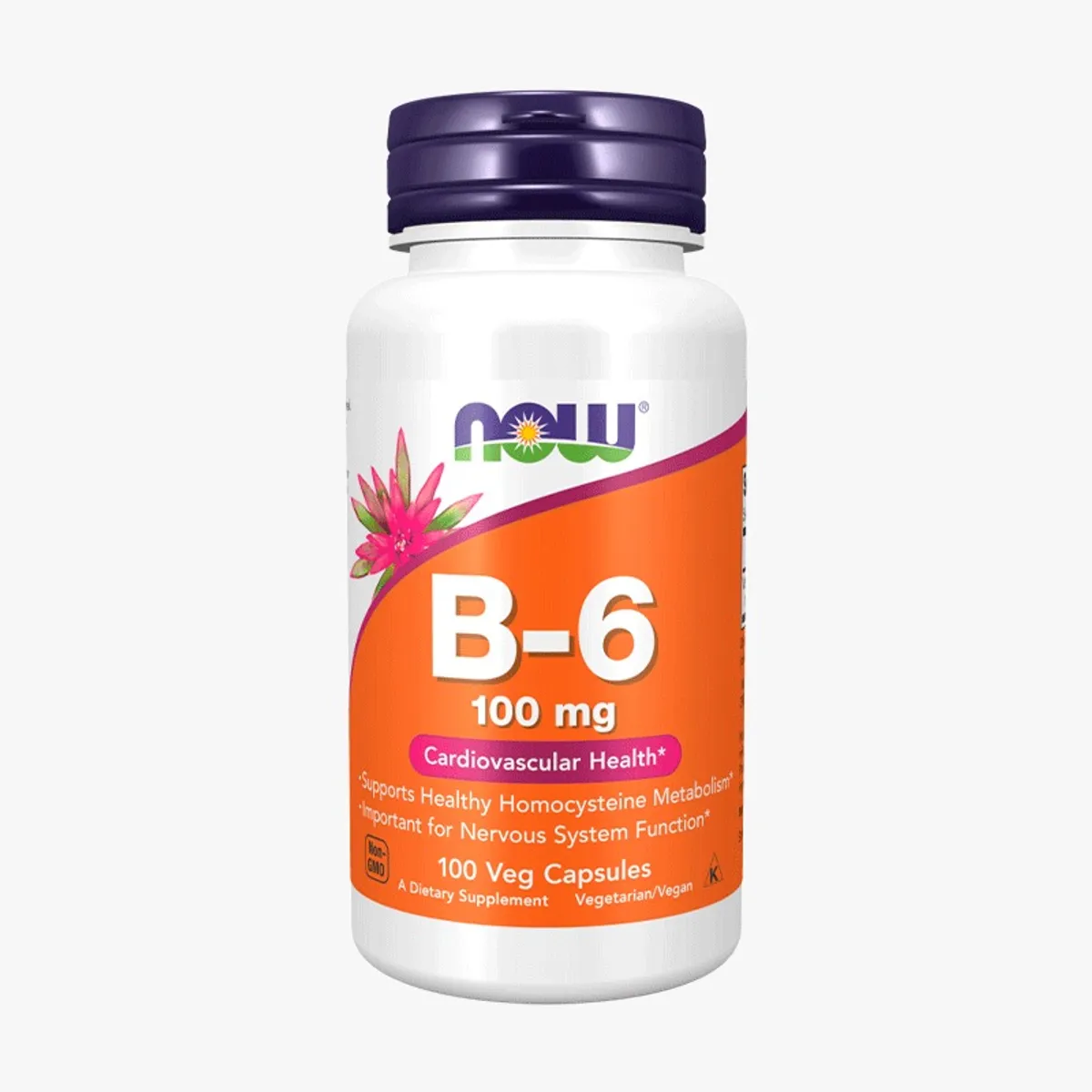 NOW - Vitamina B-6 100 mg - 100 Veg Capsules