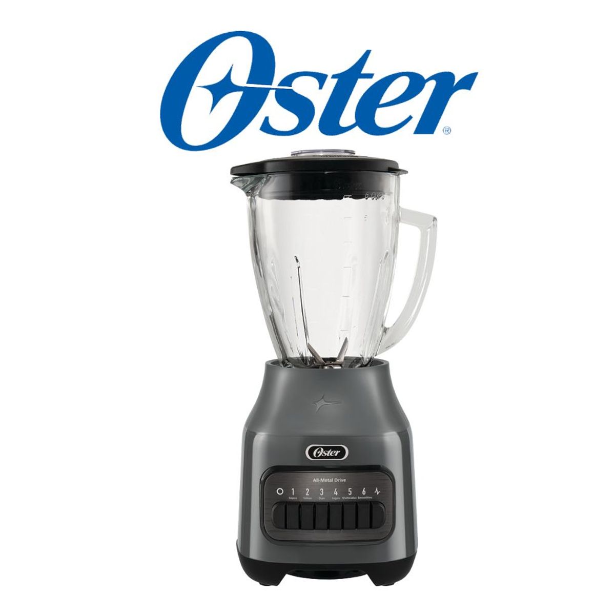 OSTER - LICUADORA 1.5L OSTER 6 VELOCIDADES COLOR GRIS