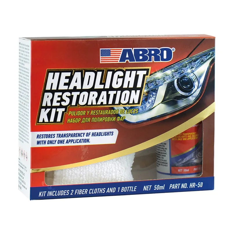 ABRO - ABRO Kit Pulidor y Restaurador de Faros - 50 mL