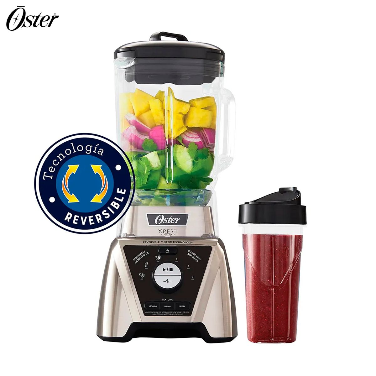 OSTER - Licuadora Oster con control de textura BLST3B Niquelada + Accesorios