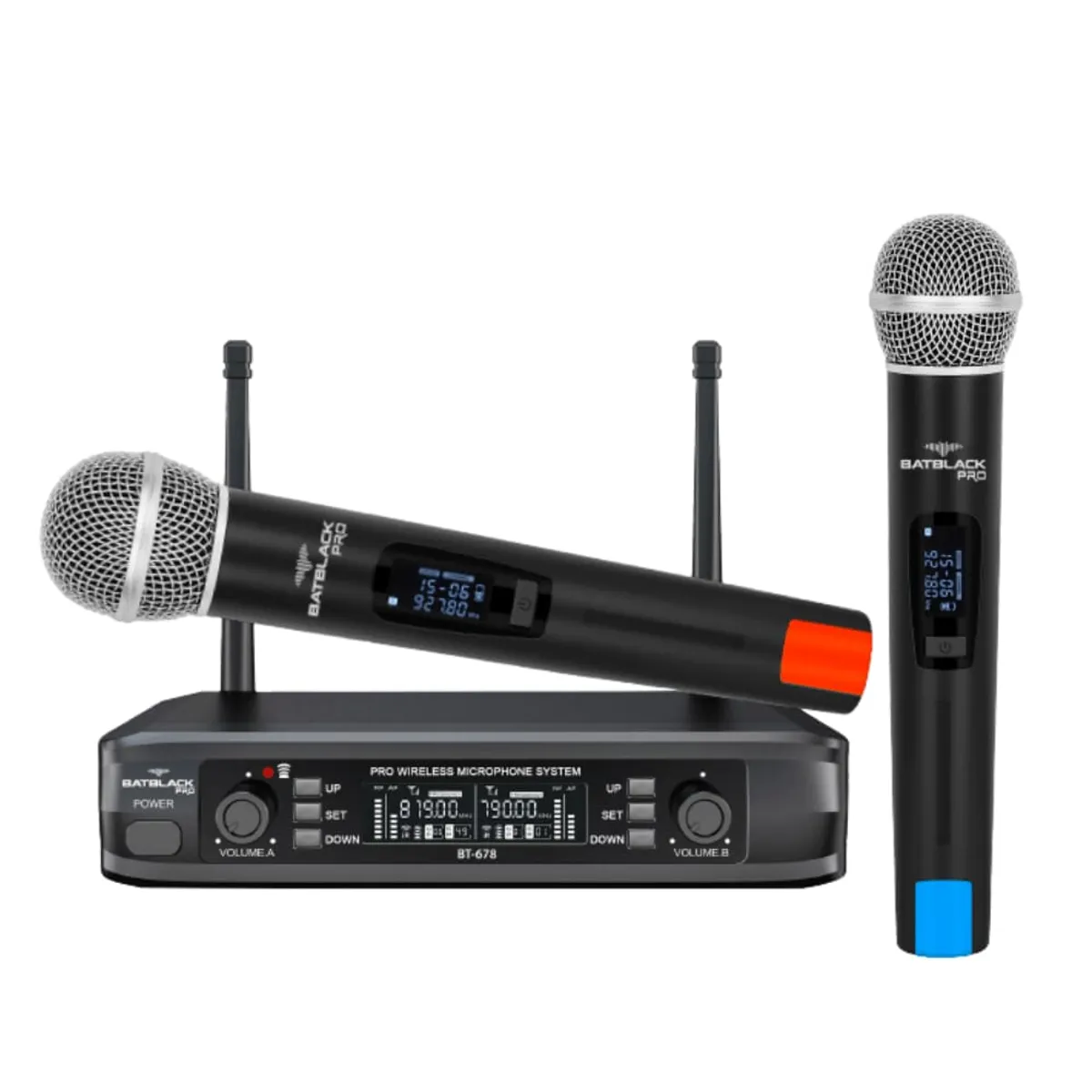 BATBLACK - micrófono inalámbrico profesional uhf  doble