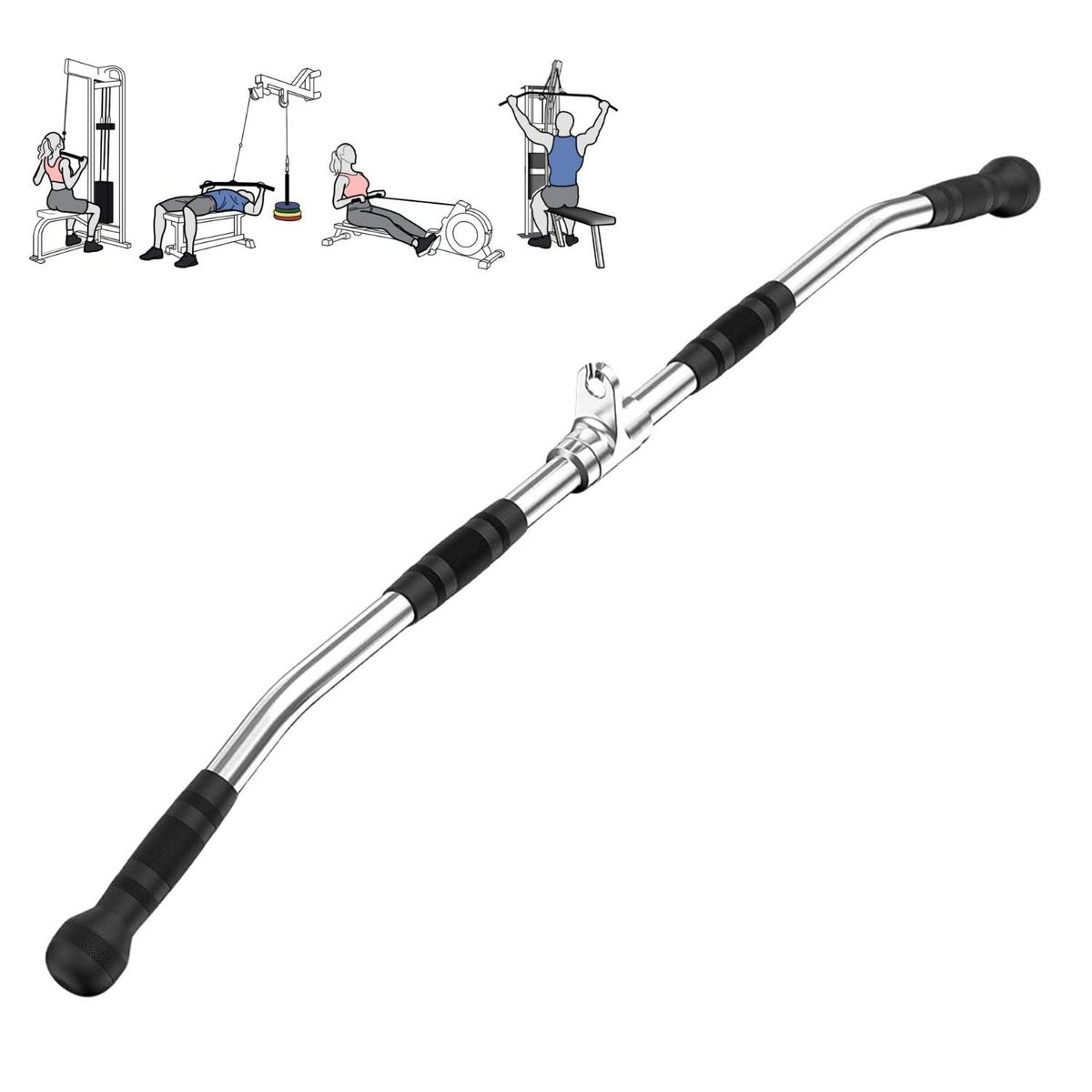 XTREME SPORT - Barra Accesorio de Polea para Gimnasio