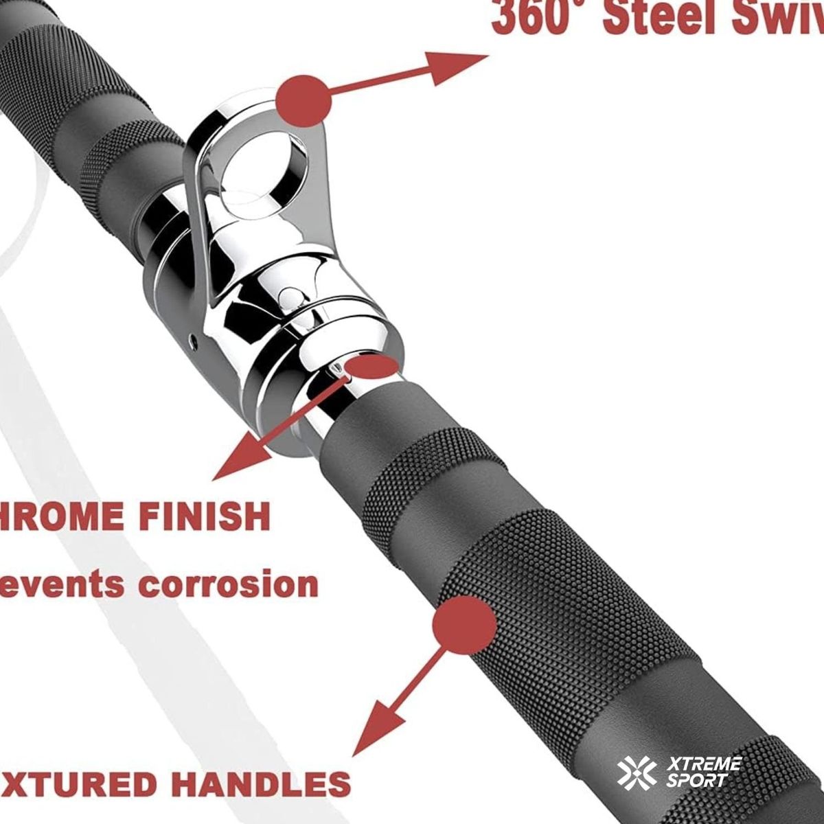 XTREME SPORT - Barra Accesorio de Polea para Gimnasio