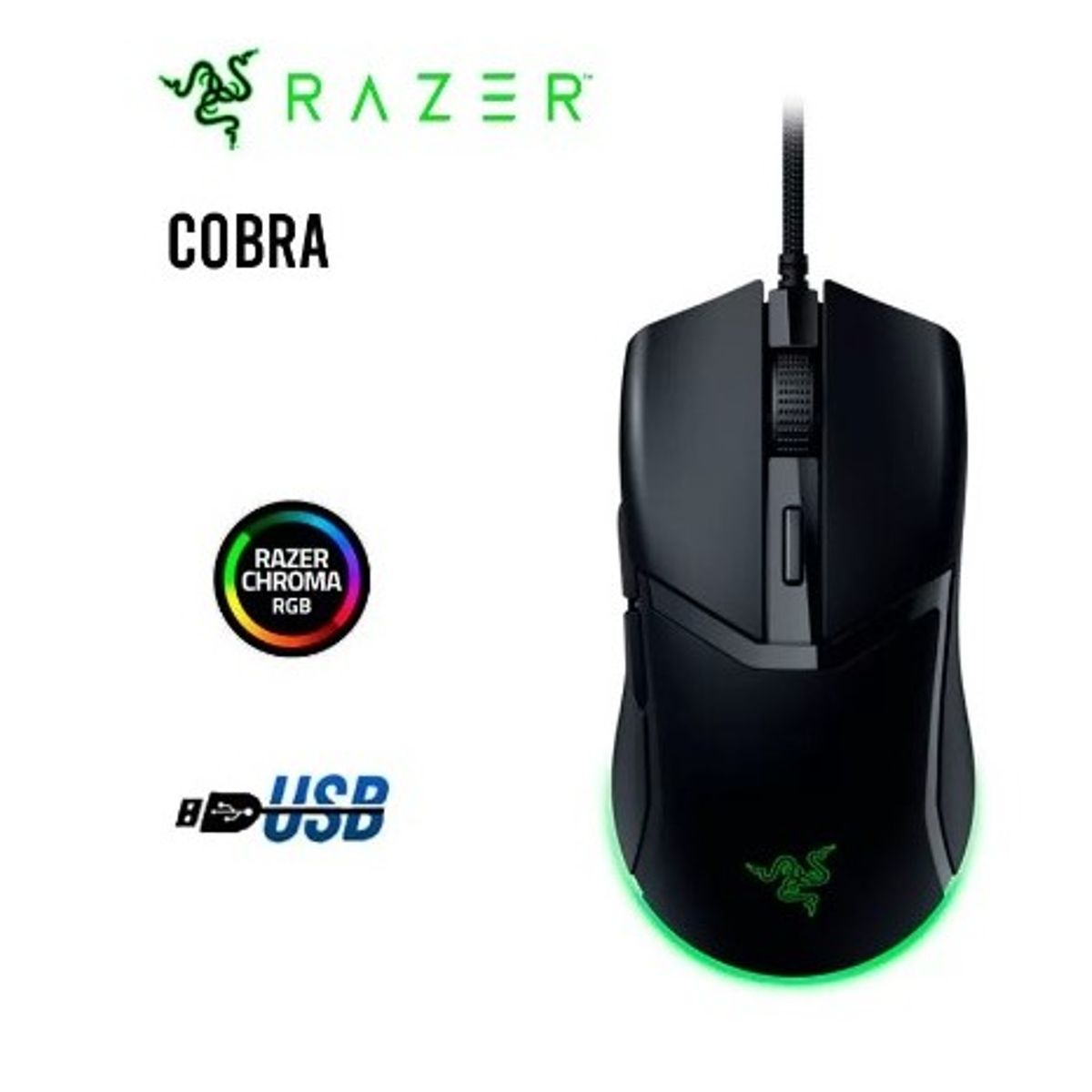 RAZER - Mouse Razer Cobra 8500 Dpi  Chroma-Negro