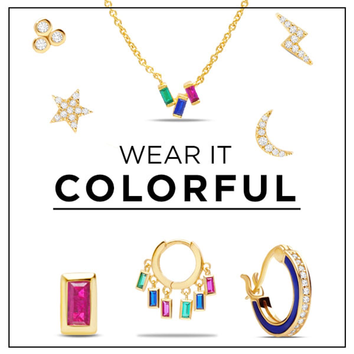 CRISLU - Aretes Espárragos zafiro tipo baguette - C de CRISLU