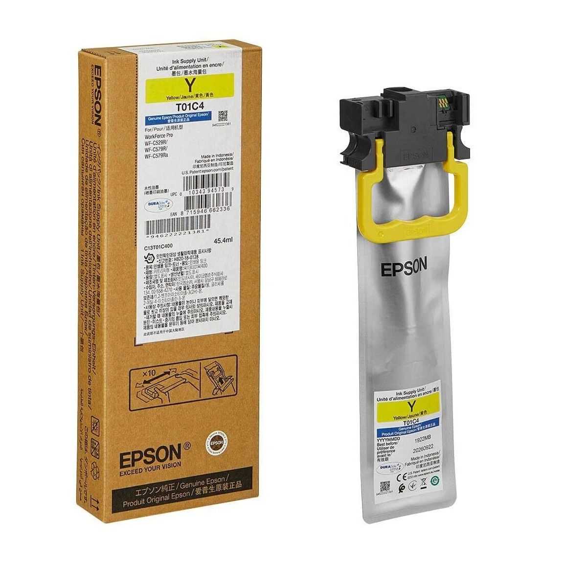 EPSON - Tinta Epson T01C400 Para WF-C579R, C529R, Rinde 143.7 ml -Yellow