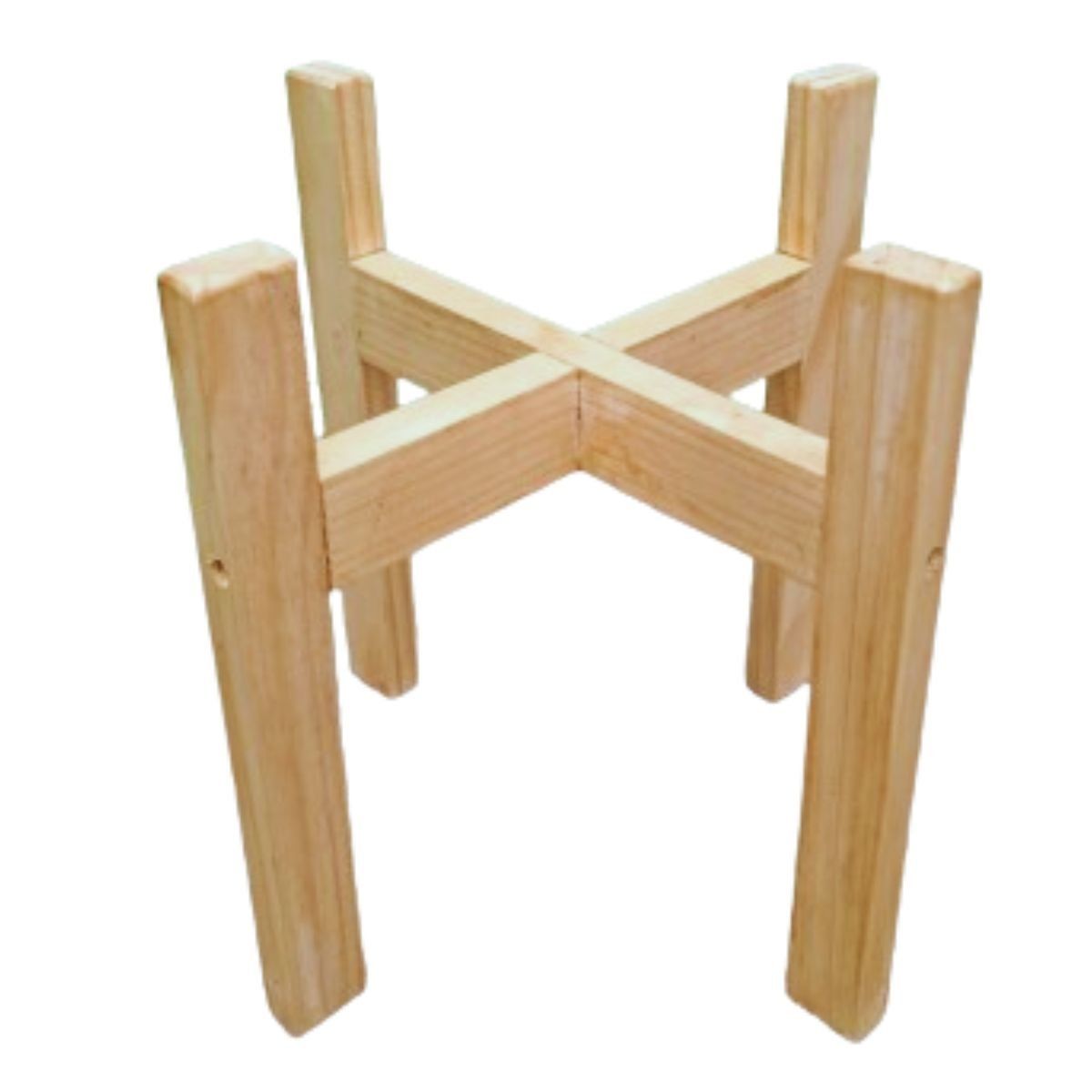 GENERICO - Porta maceceta pedestal de macetas en madera natural Praty