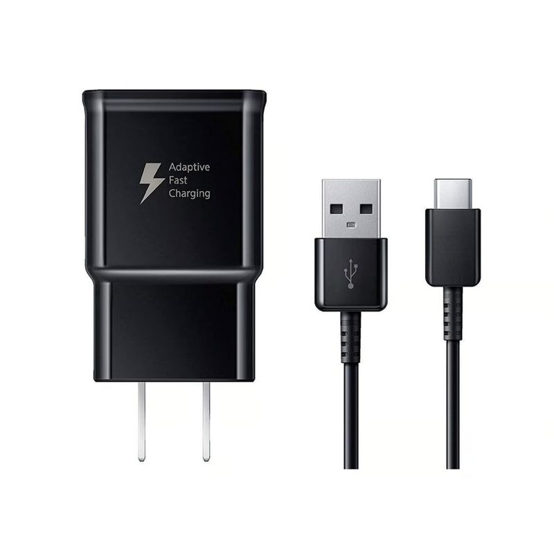 SAMSUNG - Cargador Samsung 15W con Cable Tipo-C para Galaxy S8 - Negro